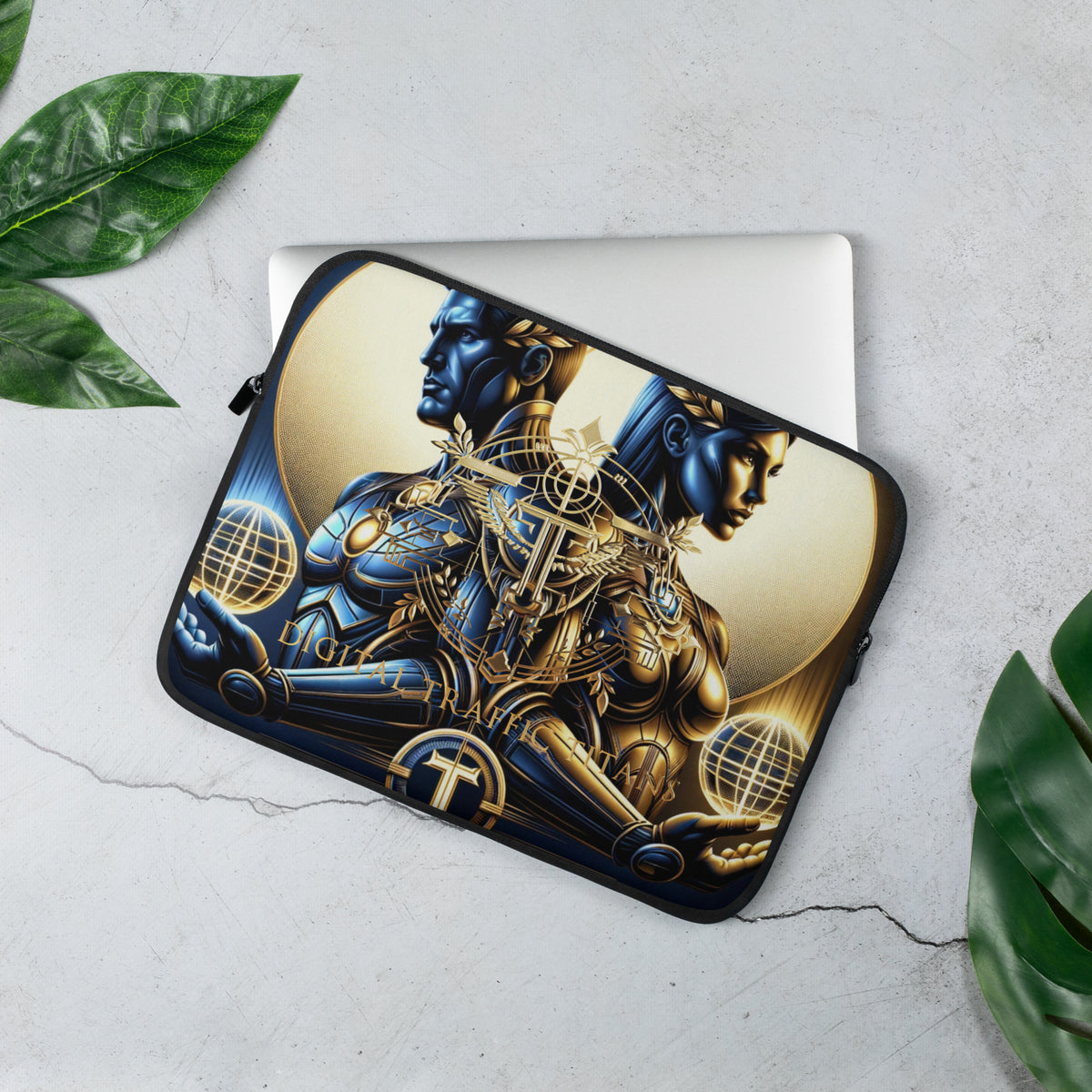 Elevate Your Tech Style with Digital Traffic Titan&#39;s Premium Designer Laptop Sleeve