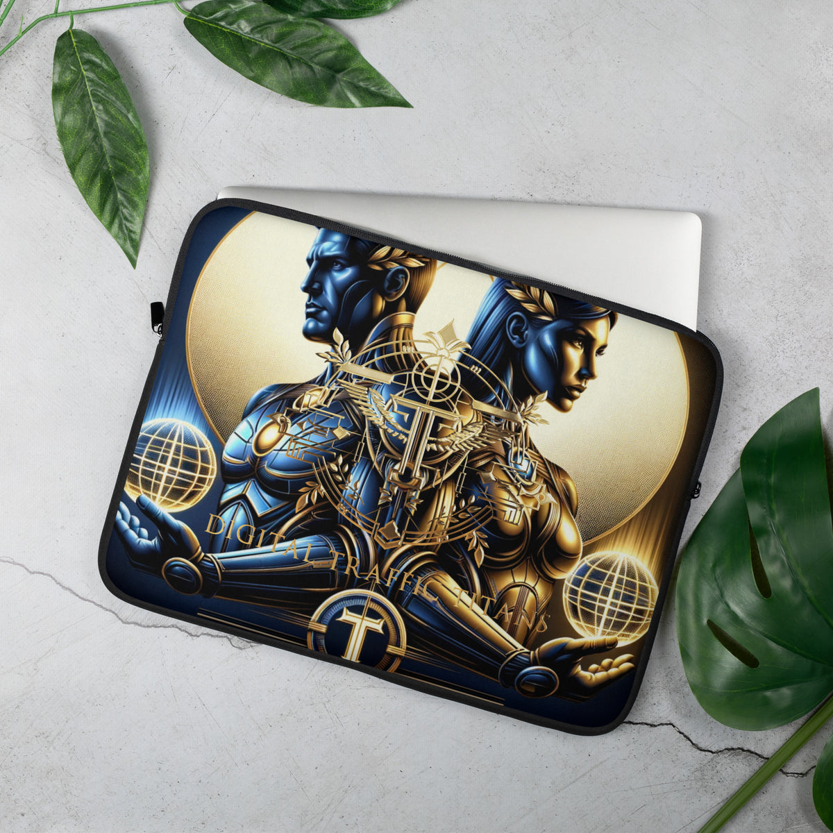 Elevate Your Tech Style with Digital Traffic Titan&#39;s Premium Designer Laptop Sleeve